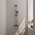 BRAUER Gunmetal Edition opbouw thermostatische regendouche SET 02 met 20 cm hoofddouche en 3-standen handdouche en doucheslang gunmetal geborsteld PVD 5-GM-240