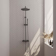 BRAUER Gunmetal Edition opbouw thermostatische regendouche SET 03 met 30 cm hoofddouche en staaf handdouche en doucheslang gunmetal geborsteld PVD 5-GM-241
