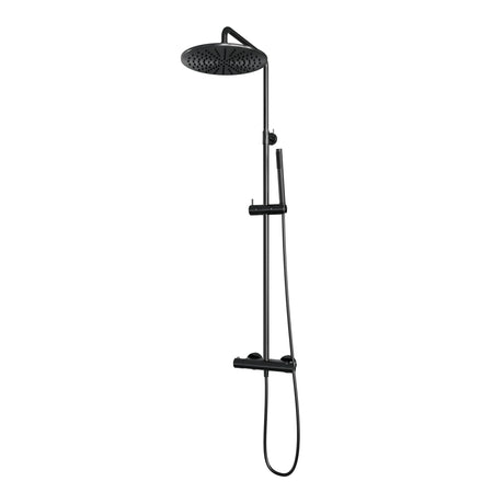 BRAUER Gunmetal Edition opbouw thermostatische regendouche SET 03 met 30 cm hoofddouche en staaf handdouche en doucheslang gunmetal geborsteld PVD 5-GM-241