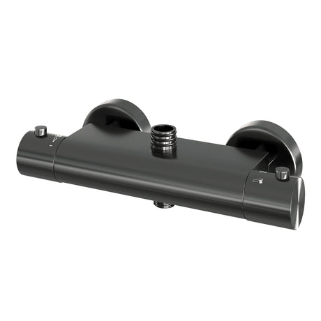 BRAUER Gunmetal Edition opbouw thermostatische regendouche SET 03 met 30 cm hoofddouche en staaf handdouche en doucheslang gunmetal geborsteld PVD 5-GM-241