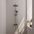 BRAUER Gunmetal Edition opbouw thermostatische regendouche SET 04 met 30 cm hoofddouche en 3-standen handdouche en doucheslang gunmetal geborsteld PVD 5-GM-242