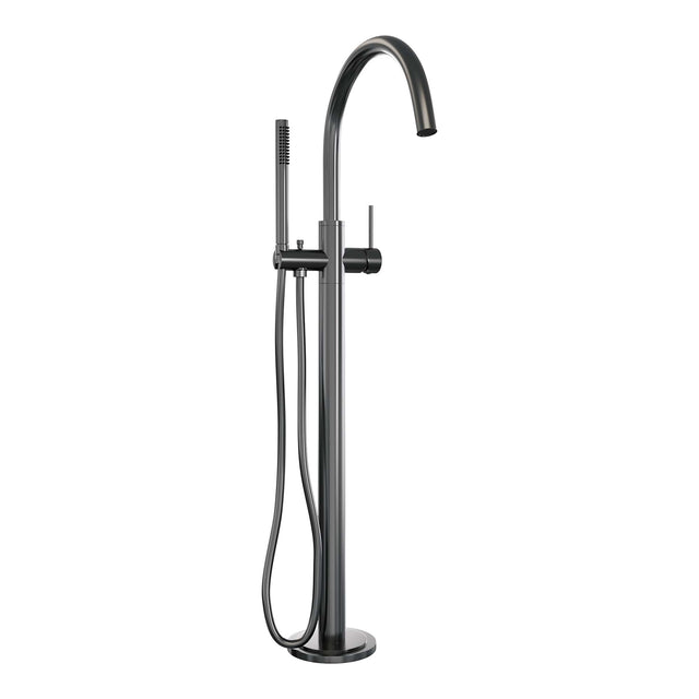 BRAUER Gunmetal Edition vrijstaande badmengkraan SET 01 met staaf handdouche en doucheslang gunmetal geborsteld PVD 5-GM-259