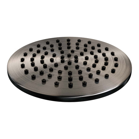 BRAUER Gunmetal Edition thermostatische inbouw regendouche 3-weg rond SET 87 met 20 cm douchekop en gebogen muurarm en staaf handdouche en doucheslang en geÃ¯ntegreerde glijstang gunmetal geborsteld PVD 5-GM-281