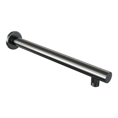 BRAUER Gunmetal Carving thermostatische inbouw regendouche 3-weg rond SET 74 met 30 cm douchekop en rechte muurarm en staaf handdouche en doucheslang en wandaansluitbocht gunmetal geborsteld PVD 5-GM-292