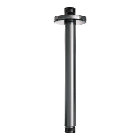 BRAUER Gunmetal Carving thermostatische inbouw regendouche 3-weg rond SET 77 met 20 cm douchekop en plafondarm en staaf handdouche en doucheslang en wandaansluitbocht gunmetal geborsteld PVD 5-GM-295