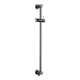 BRAUER Gunmetal Carving thermostatische inbouw regendouche 3-weg rond SET 88 met 30 cm douchekop en gebogen muurarm en staaf handdouche en doucheslang en geÃ¯ntegreerde glijstang gunmetal geborsteld PVD 5-GM-306