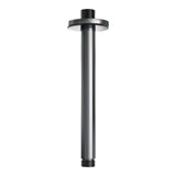 BRAUER Gunmetal Carving thermostatische inbouw regendouche 3-weg rond SET 90 met 30 cm douchekop en plafondarm en staaf handdouche en doucheslang en geÃ¯ntegreerde glijstang gunmetal geborsteld PVD 5-GM-308
