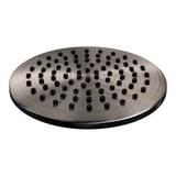BRAUER Gunmetal Carving thermostatische inbouw regendouche 3-weg rond SET 95 met 20 cm douchekop en plafondarm en 3-standen handdouche en doucheslang en geÃ¯ntegreerde glijstang gunmetal geborsteld PVD 5-GM-313