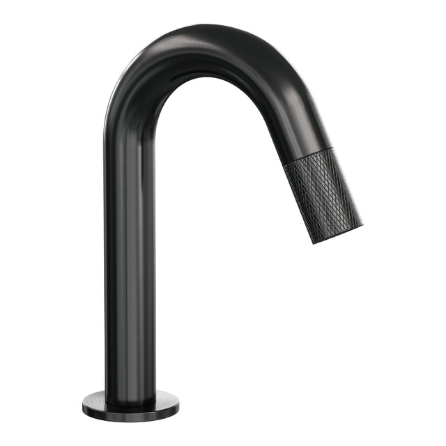 BRAUER Gunmetal Carving opbouw fonteinkraan met gebogen uitloop gunmetal geborsteld PVD 5-GM-321