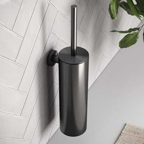 BRAUER Toiletborstelset hangend gunmetal geborsteld PVD 5-GM-322