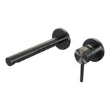 BRAUER Stripe inbouw wastafelmengkraan met rechte uitloop en rozetten model A1 gunmetal geborsteld PVD 5-GM-331