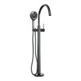 BRAUER Stripe vrijstaande badmengkraan SET 02 met 3-standen handdouche en doucheslang gunmetal geborsteld PVD 5-GM-338