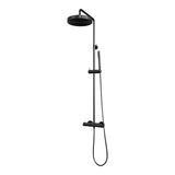 BRAUER Stripe opbouw thermostatische regendouche SET 01 met 25 cm hoofddouche en staaf handdouche en doucheslang gunmetal geborsteld PVD 5-GM-348
