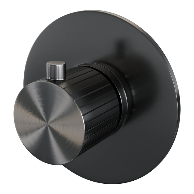 BRAUER Stripe losse inbouwthermostaat met in- en afbouwdelen gunmetal geborsteld PVD 5-GM-351
