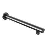 BRAUER Stripe thermostatische inbouw regendouche 3-weg rond SET 40 met 25 cm douchekop en rechte muurarm en 3-standen handdouche en doucheslang en wandaansluitbocht gunmetal geborsteld PVD 5-GM-443