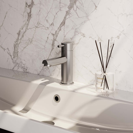 BRAUER Brushed Edition lage opbouw wastafelmengkraan model B RVS geborsteld PVD