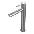 BRAUER Brushed Carving verhoogde opbouw wastafelmengkraan model A RVS geborsteld PVD