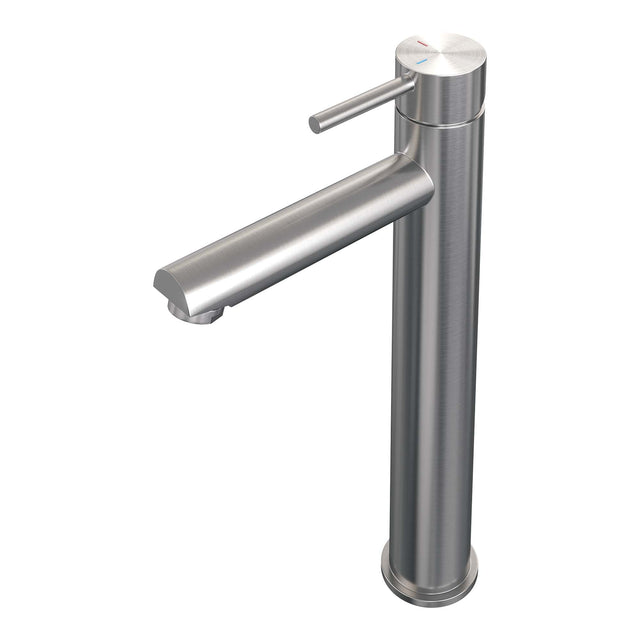 BRAUER Brushed Carving verhoogde opbouw wastafelmengkraan model A RVS geborsteld PVD