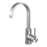 BRAUER Brushed Edition hoge opbouw wastafelmengkraan met draaibare platte uitloop model A RVS geborsteld PVD