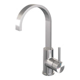 BRAUER Brushed Carving hoge opbouw wastafelmengkraan met draaibare platte uitloop model A RVS geborsteld PVD 5-NG-003-S4