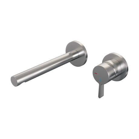 BRAUER Brushed Edition inbouw wastafelmengkraan met rechte uitloop en rozetten model E1 RVS geborsteld PVD
