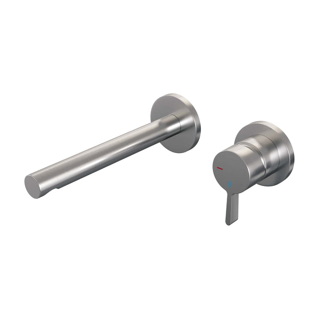 BRAUER Brushed Edition inbouw wastafelmengkraan met rechte uitloop en rozetten model E1 RVS geborsteld PVD