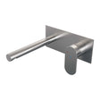 BRAUER Brushed Edition inbouw wastafelmengkraan met rechte uitloop en afdekplaat model C1 RVS geborsteld PVD