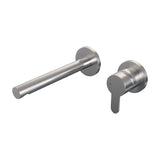 BRAUER Brushed Edition inbouw wastafelmengkraan met rechte uitloop en rozetten model D1 RVS geborsteld PVD