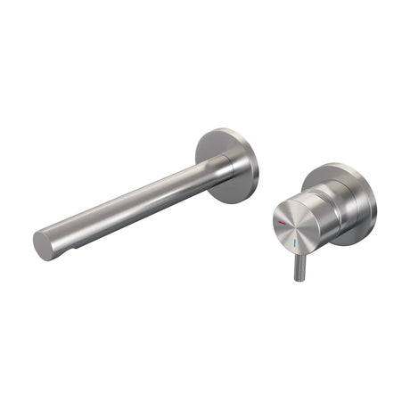 BRAUER Brushed Edition inbouw wastafelmengkraan met rechte uitloop en rozetten model B1 RVS geborsteld PVD