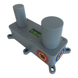 BRAUER Brushed Carving inbouw wastafelmengkraan met rechte uitloop en rozetten model A1 RVS geborsteld PVD