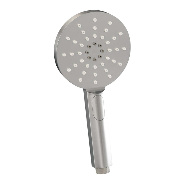 BRAUER Brushed Edition thermostatische inbouw regendouche SET 08 met 30 cm douchekop en rechte muurarm en 3-standen handdouche en doucheslang en wandaansluitbocht RVS geborsteld PVD