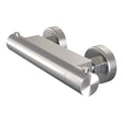 BRAUER Brushed Edition opbouw douche thermostaatkraan SET 01 met glijstang en staaf handdouche en doucheslang RVS geborsteld PVD