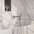 BRAUER Brushed Edition thermostatische inbouw badkraan SET 01 met badvulcombinatie en staaf handdouche en doucheslang en wandaansluitbocht RVS geborsteld PVD