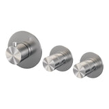 BRAUER Brushed Edition thermostatische inbouw badkraan SET 01 met badvulcombinatie en staaf handdouche en doucheslang en wandaansluitbocht RVS geborsteld PVD