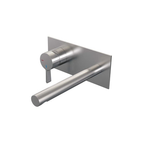BRAUER Brushed Edition inbouw wastafelmengkraan met rechte uitloop en rozetten model E2 RVS geborsteld PVD