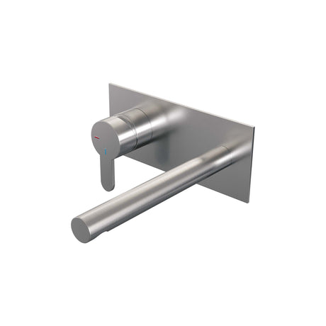 BRAUER Brushed Edition inbouw wastafelmengkraan met rechte uitloop en rozetten model D2 RVS geborsteld PVD