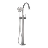 BRAUER Brushed Carving vrijstaande badmengkraan SET 02 met 3-standen handdouche en doucheslang RVS geborsteld PVD