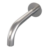 BRAUER Brushed Carving thermostatische inbouw badkraan SET 01 met uitloop en staaf handdouche en doucheslang en wandaansluitbocht RVS geborsteld PVD