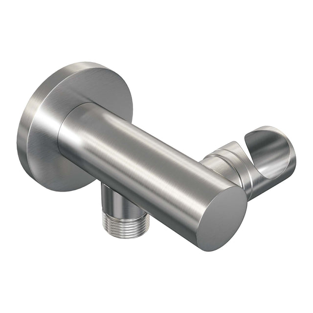 BRAUER Brushed Carving thermostatische inbouw badkraan SET 01 met badvulcombinatie en staaf handdouche en doucheslang en wandaansluitbocht RVS geborsteld PVD