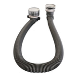 BRAUER Brushed Carving thermostatische inbouw badkraan SET 02 met badvulcombinatie en 3-standen handdouche en doucheslang en wandaansluitbocht RVS geborsteld PVD
