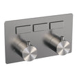 BRAUER Brushed Edition 3-weg inbouwthermostaat met drukknoppen met in- en afbouwdelen RVS geborsteld PVD