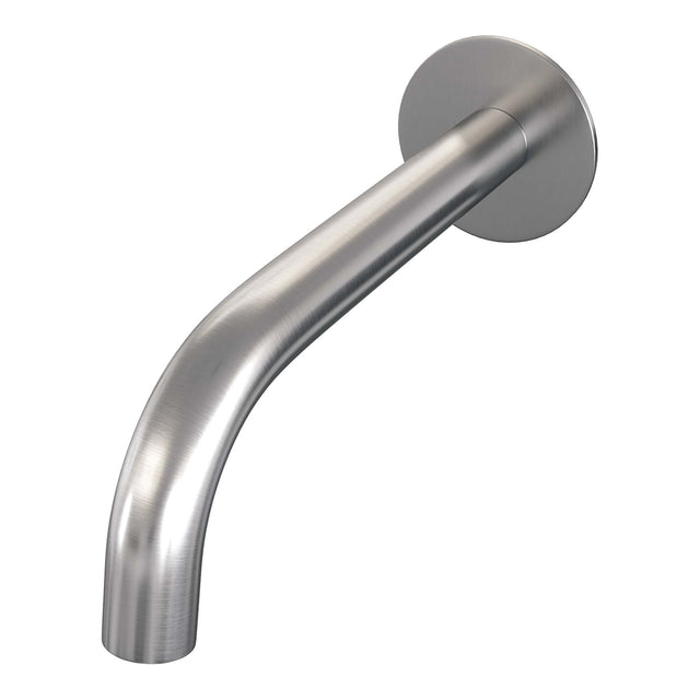 BRAUER Brushed Carving thermostatische inbouw badkraan met drukknoppen SET 04 met uitloop en 3-standen handdouche en doucheslang en wandaansluitbocht RVS geborsteld PVD 5-NG-215