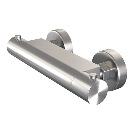BRAUER Brushed Edition opbouw douche thermostaatkraan SET 02 met glijstang en 3-standen handdouche en doucheslang RVS geborsteld PVD 5-NG-236