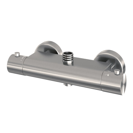 BRAUER Brushed Edition opbouw thermostatische regendouche SET 03 met 30 cm hoofddouche en staaf handdouche en doucheslang RVS geborsteld PVD 5-NG-241