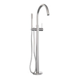BRAUER Brushed Edition vrijstaande badmengkraan SET 01 met staaf handdouche en doucheslang RVS geborsteld PVD 5-NG-259