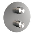 BRAUER Brushed Edition 3-weg inbouwthermostaat rond met in- en afbouwdelen RVS geborsteld PVD 5-NG-265