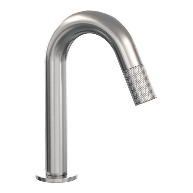 BRAUER Brushed Carving opbouw fonteinkraan met gebogen uitloop RVS geborsteld PVD 5-NG-321