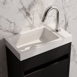 BRAUER Brushed Carving opbouw fonteinkraan met gebogen uitloop RVS geborsteld PVD 5-NG-321
