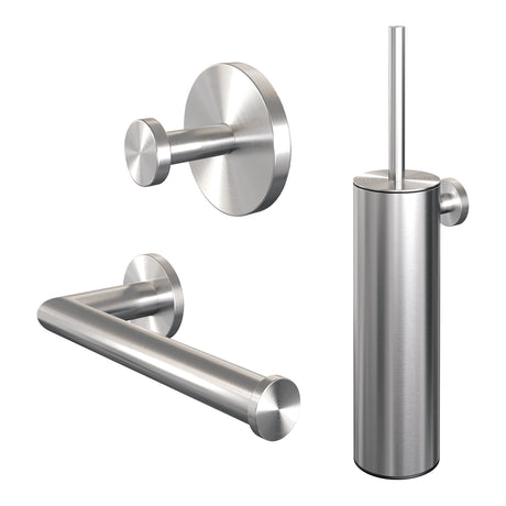 BRAUER Accessoire set 3-in-1 RVS-kleurig geborsteld PVD