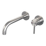 BRAUER Stripe inbouw wastafelmengkraan met gebogen uitloop en rozetten model A1 RVS-kleurig geborsteld PVD 5-NG-328